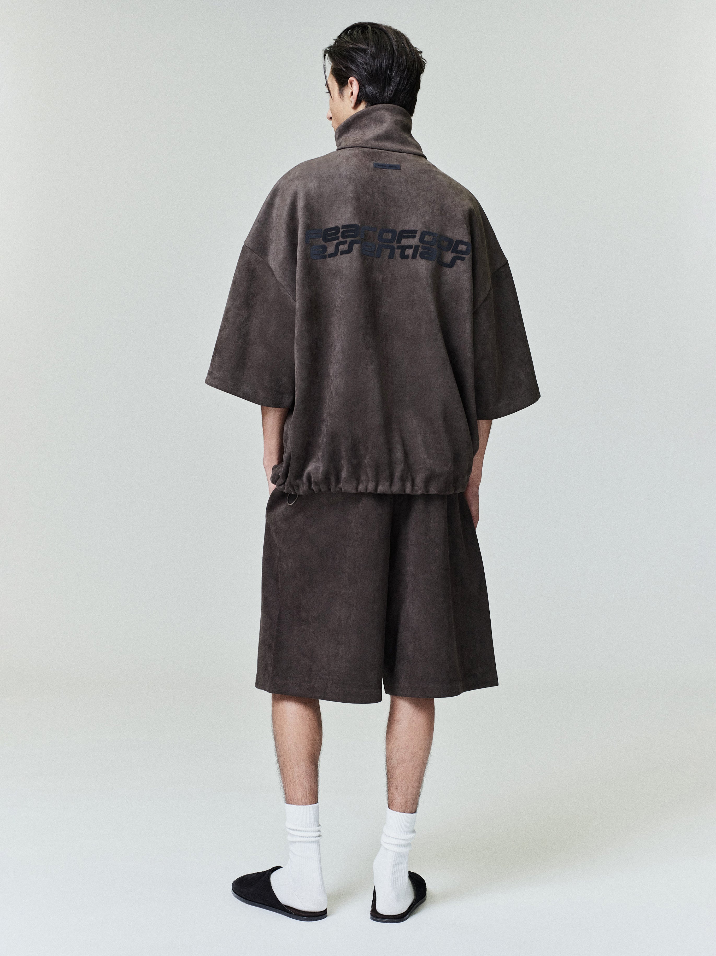 Suede Fleece Relaxed Short